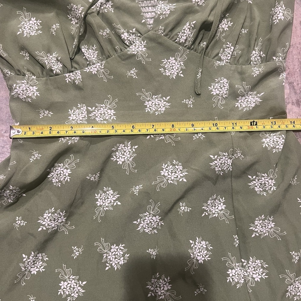 Hesperus Woman's Small Floral Ditsy Midi Dress Puff Sleeves Cottagecore Boho MED - Picture 6 of 9